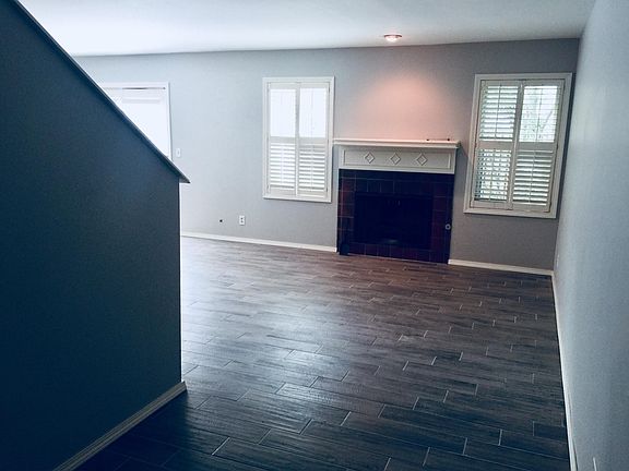 Entryway from entrance into living room.