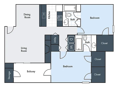 Floor plan B2 - Two Bedroom