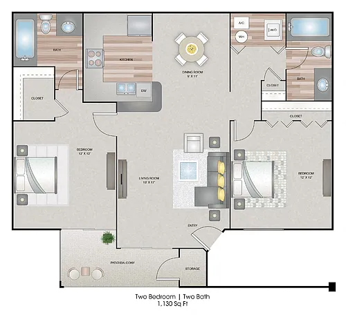Floor plan 2 Bedroom