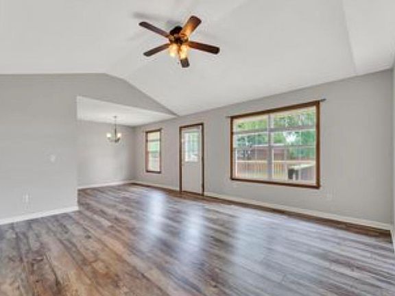 Living area looking into dining room