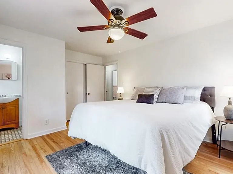 This is the bedroom for rent. It is not furnished.