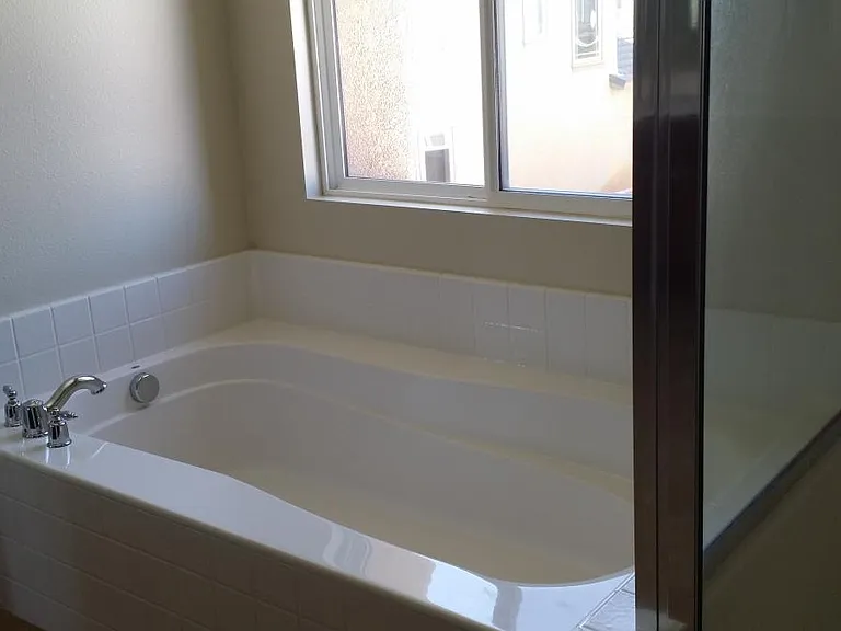 Master bathroom tub.