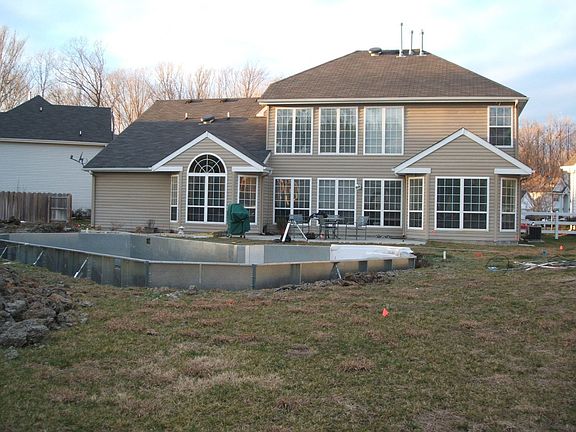 pool installation in back