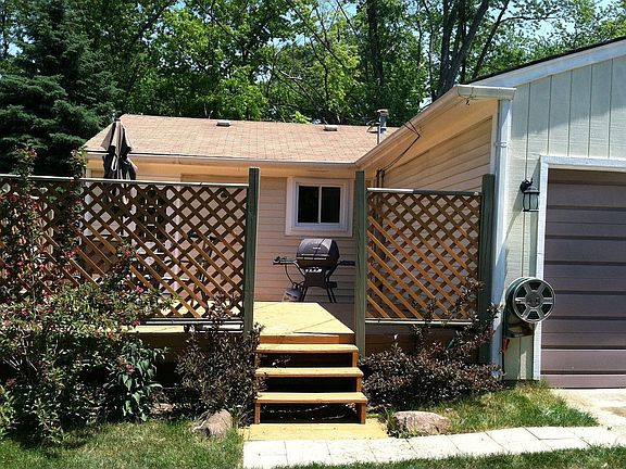 Deck and 2 car garage