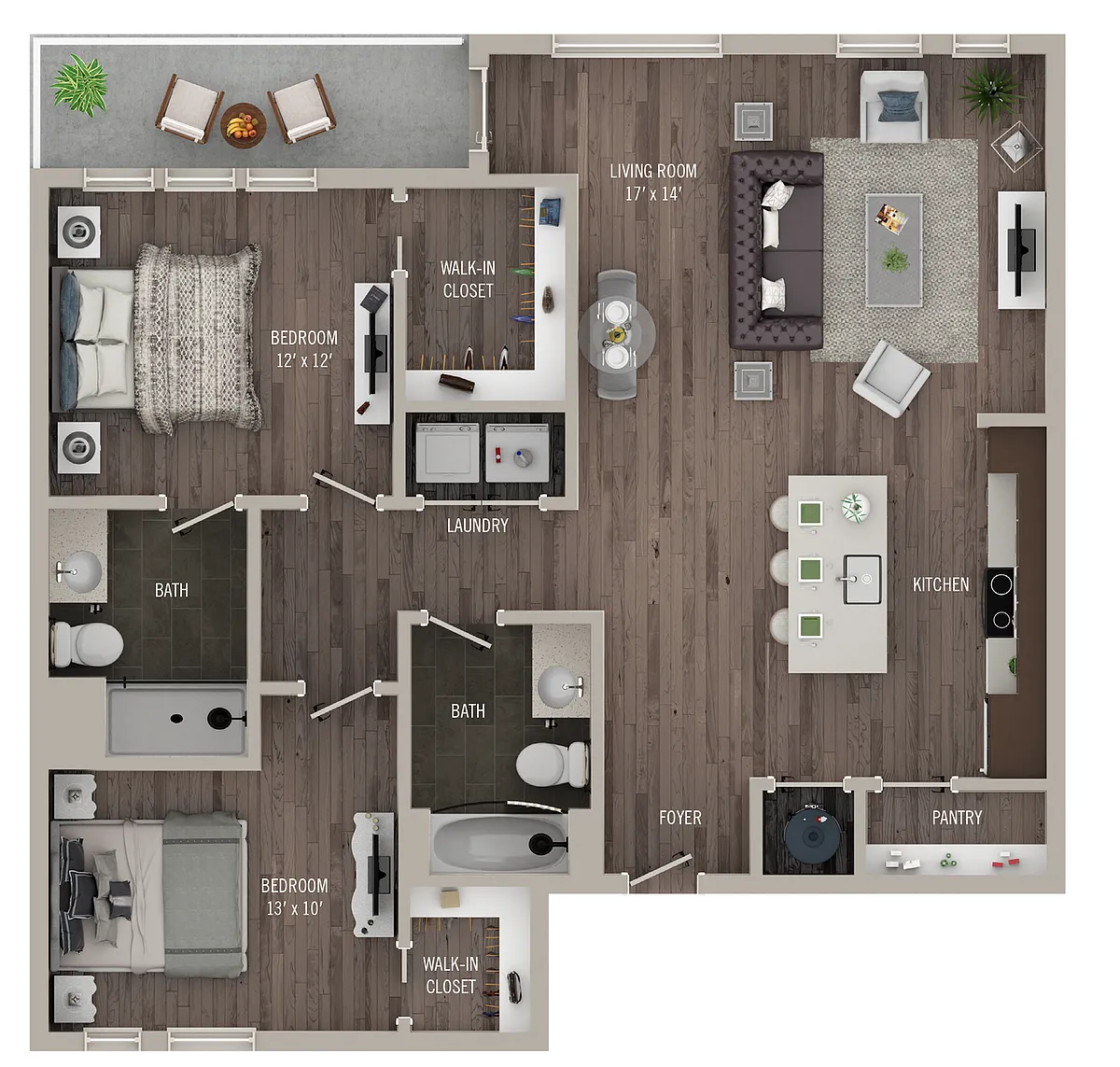 Floor plan Library Park III | C6-Private Terrace