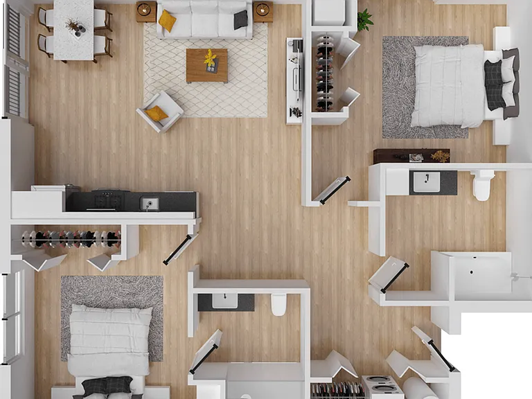 Moxie 4 - 1,013 square foot two bedroom, two bath apartment Moxie 4 - 1,013 square foot two bedroom, two bath apartment
