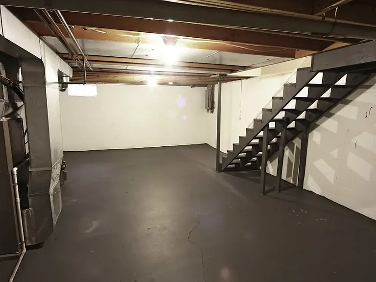 Full unfinished basement. approx. 400 sq. ft. great storage with washer and dryer hook-ups