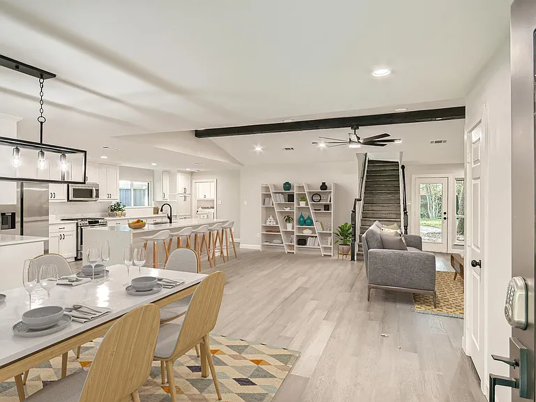 This image shows a virtually furnished space. Home comes unfurnished.