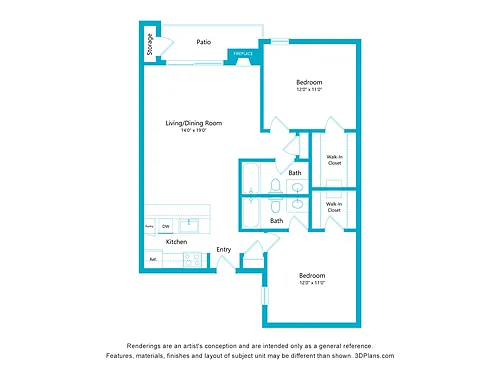 Floor plan Waterford B1