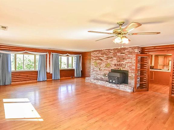 Family room with fireplace stove