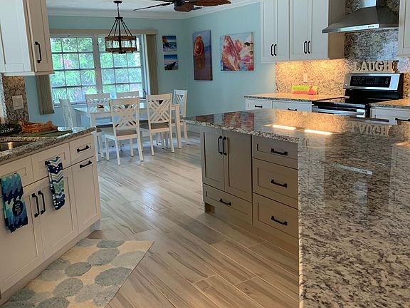 Kitchen with granite countertops