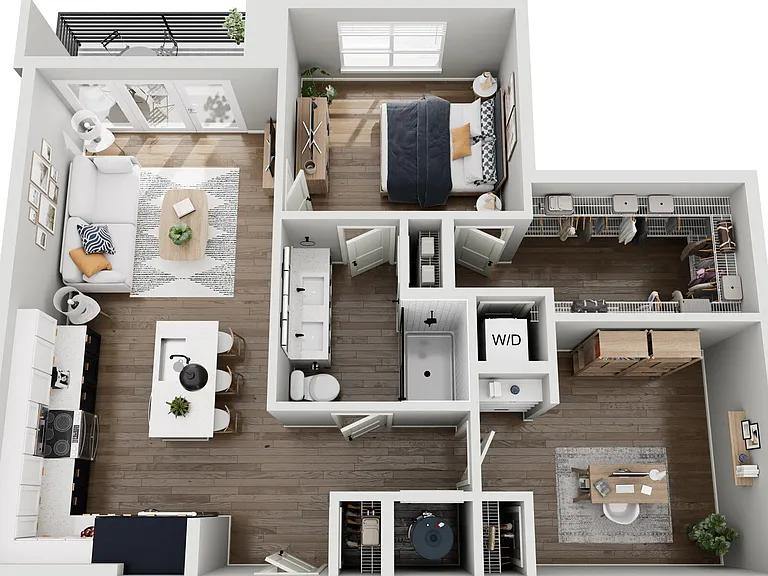 B2 floor plan The Rowe at Commonwealth