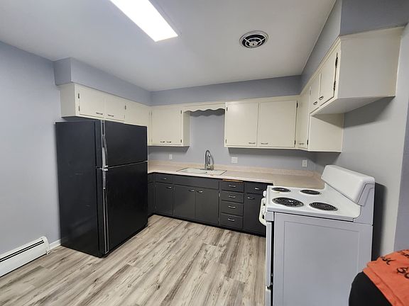 Freshly painted cabinets