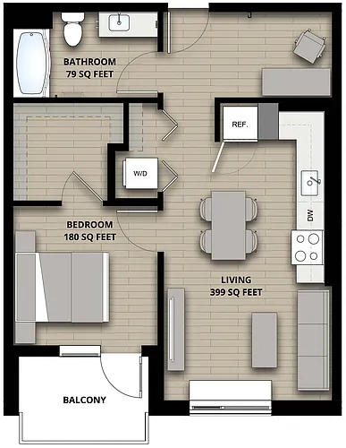 Floor plan E 1X1 A