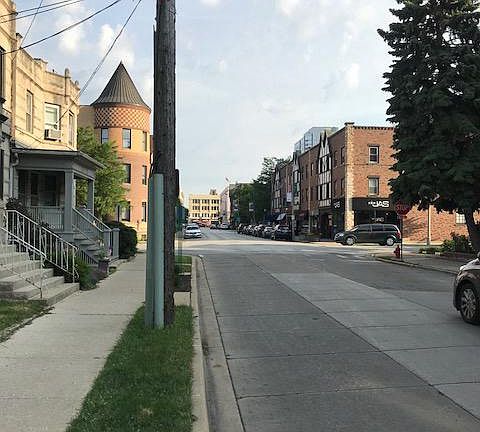 Street view one, less than a block from Lake St (downtown) 