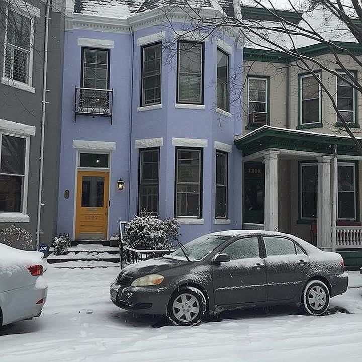 Front of house (door is green now)