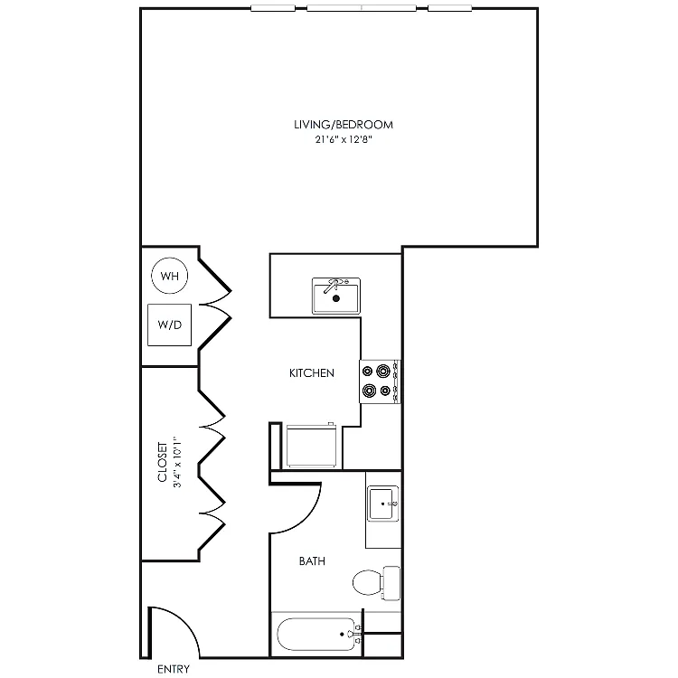 Floor plan Studio 01B
