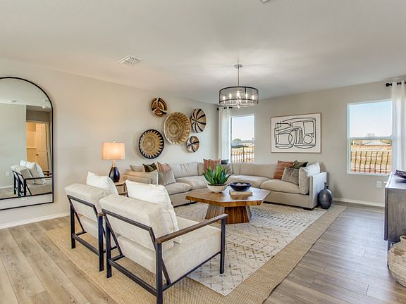 Open-concept gathering room