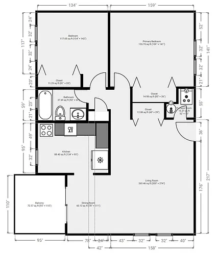 Floor plan Redwood 2X1