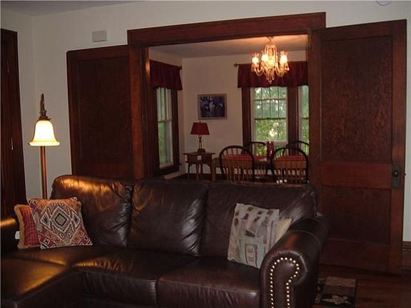 Living room into dining room
