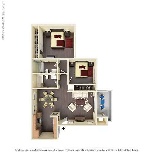 Floor plan 2x2A