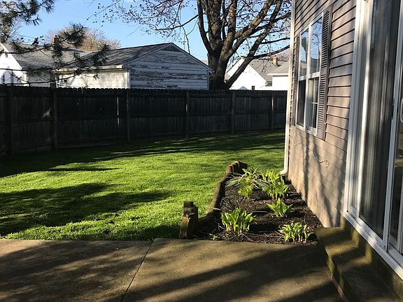 Fenced in backyard