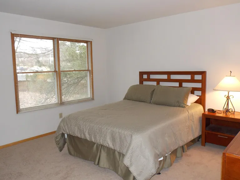 Master bedroom on upper level with two large closets