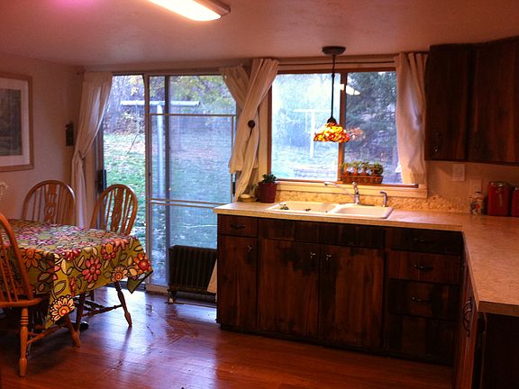 kitchen and door to backyard