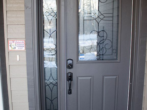 8' glass/metal insert doors
