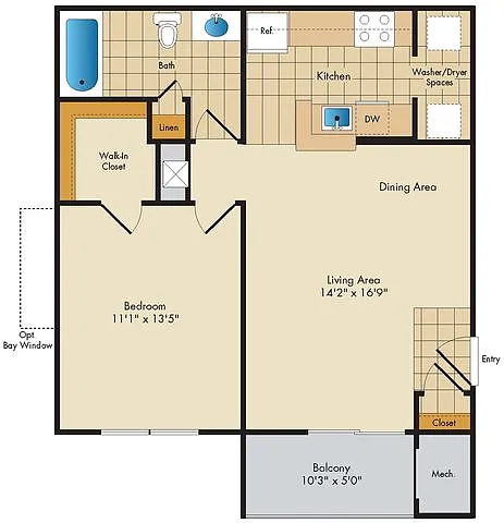 Floor plan 1 Bedroom