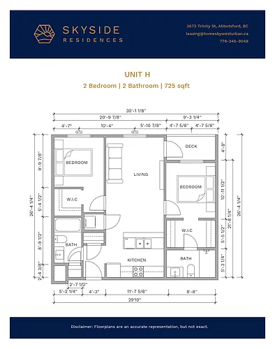 Floor plan 2 Bedroom 2 Bed 2 Bath 5