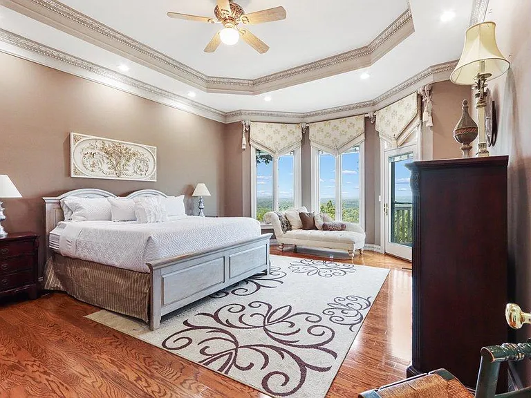 Master bedroom on main floor with stunning views