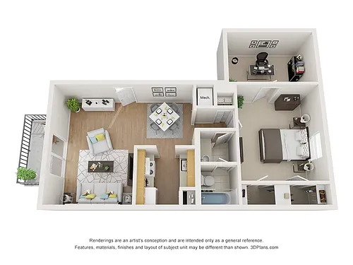 Floor plan 1 Bedroom