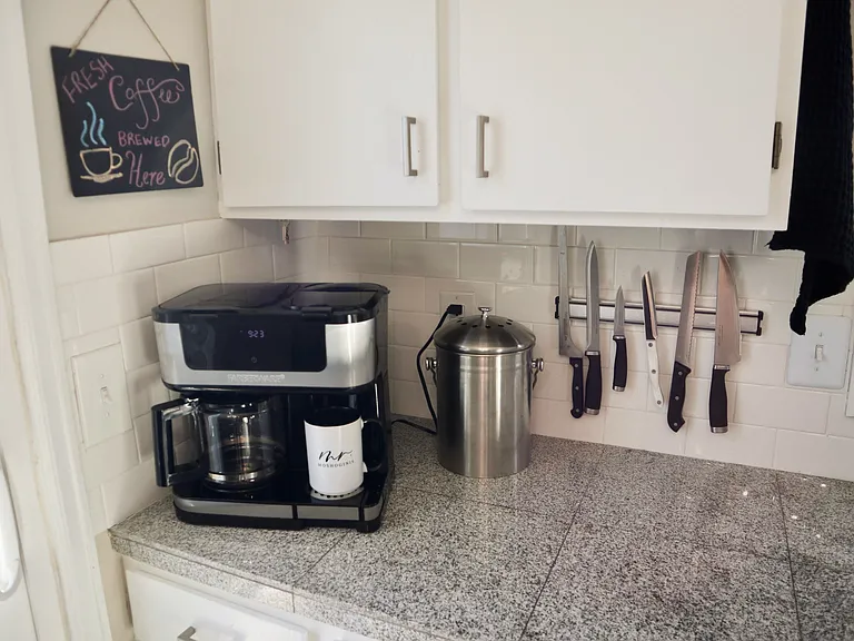 Coffee and food prep area