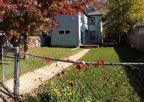 Fenced backyard