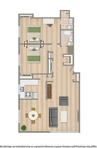 Floor plan 2 Bedroom A