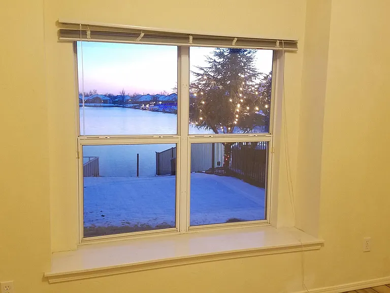 Bedroom with lake view