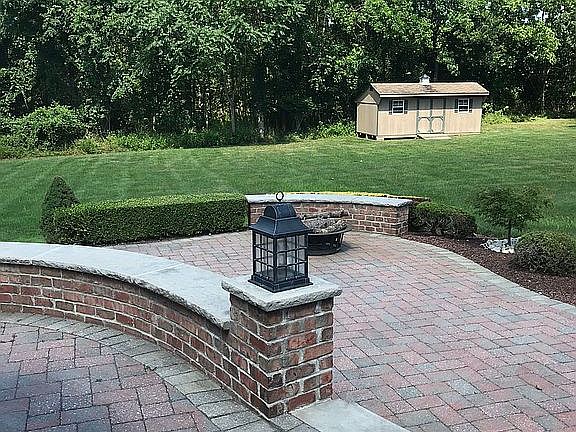 Stone Patio Lighting