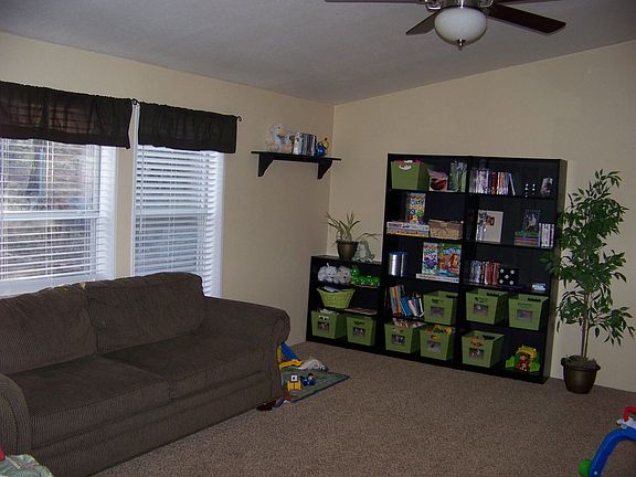 House has a dining room as well as living room.  Family rm overlooks backyard
