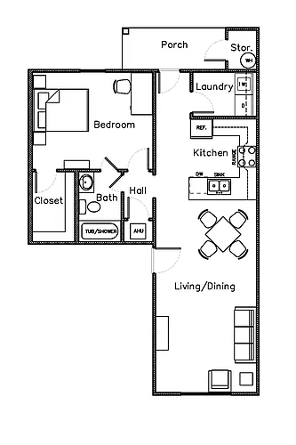 Floor plan 1 Bedroom
