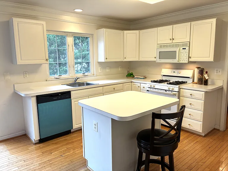Kitchen with Island and Brand New Dishwasher