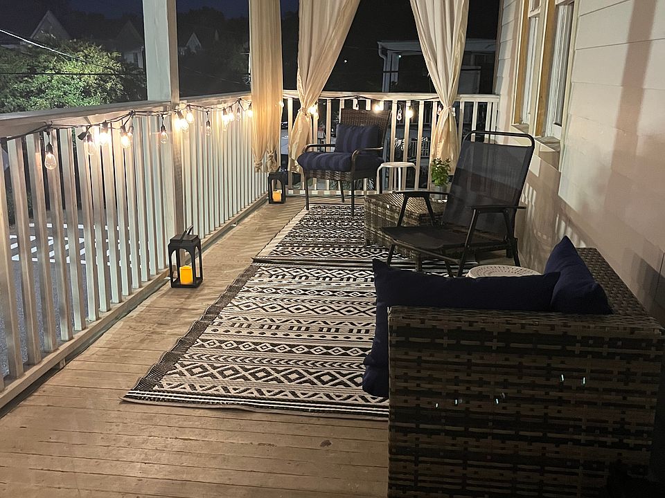 cozy upstairs porch with great evening breezes