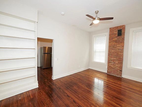 Large living room with built in charm.