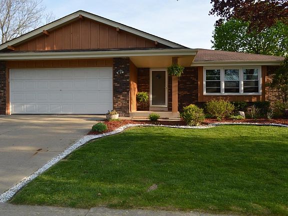 Well landscaped front lawn