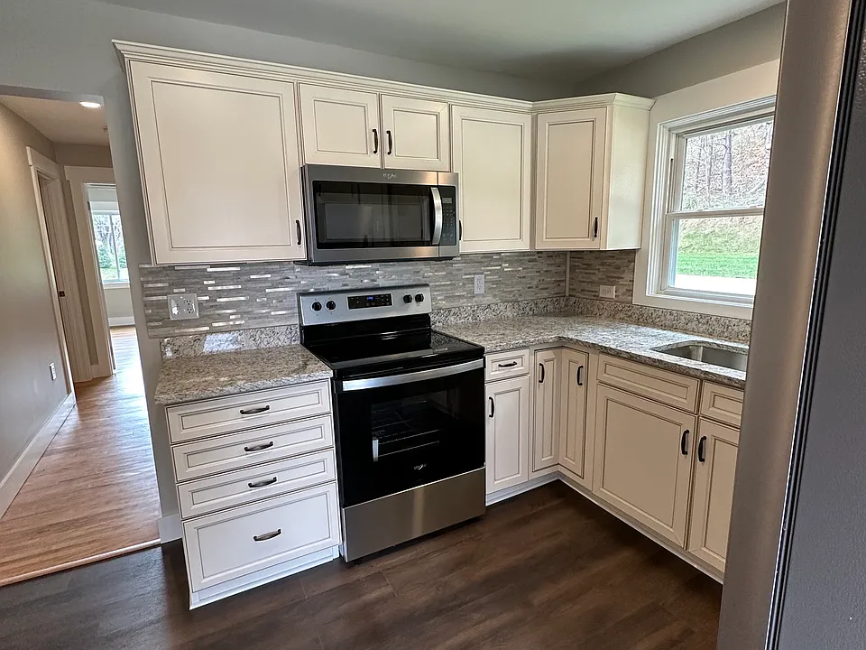range, microwave, refrigerator, dishwasher