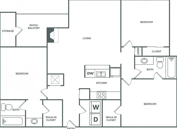 3 bed 2 bath | 1389 SF 3 bed 2 bath | 1389 SF