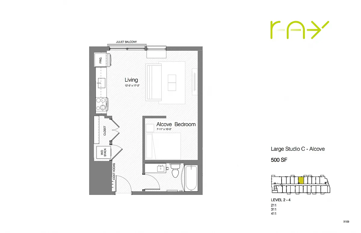 Floor plan Large Studio C