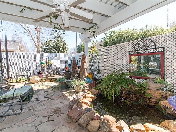 The pond/fountain feature is ready for your koi or goldfish.