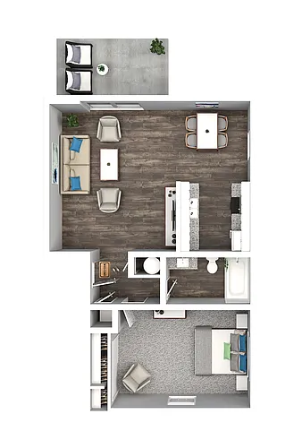 Floor plan 1 Bedroom