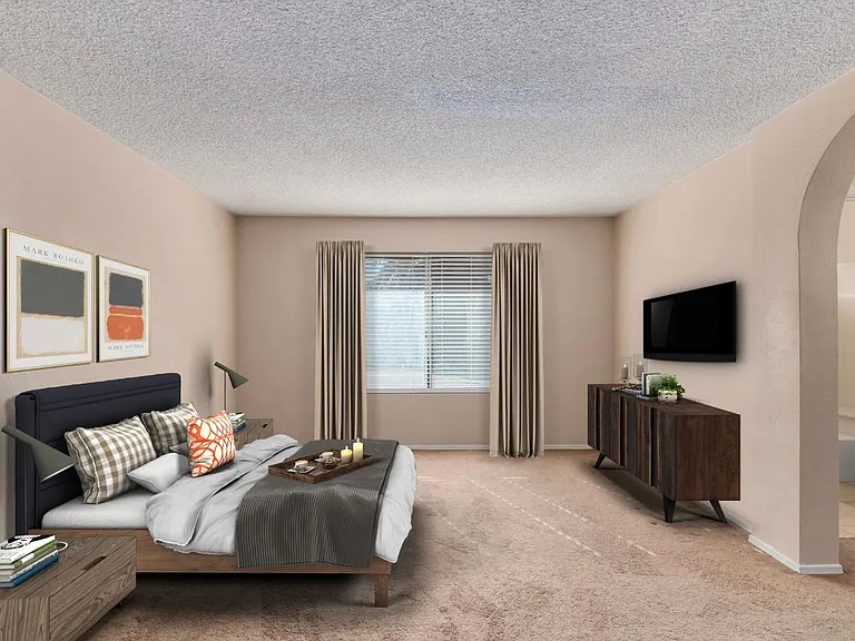 Master bedroom, great size to have king size bed and other furniture!
